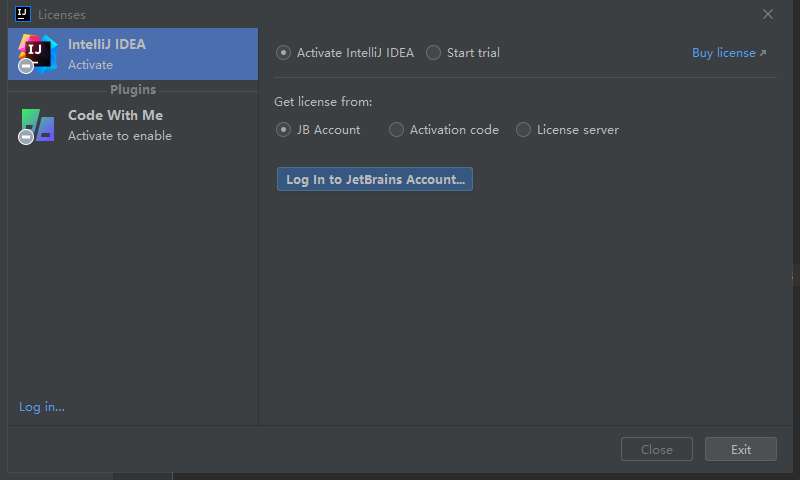 IDEA 2023.3.4 版本提示需要先登录 JetBrains 账户 IDEA 2023.3.4 版本提示需要先登录 JetBrains 账户